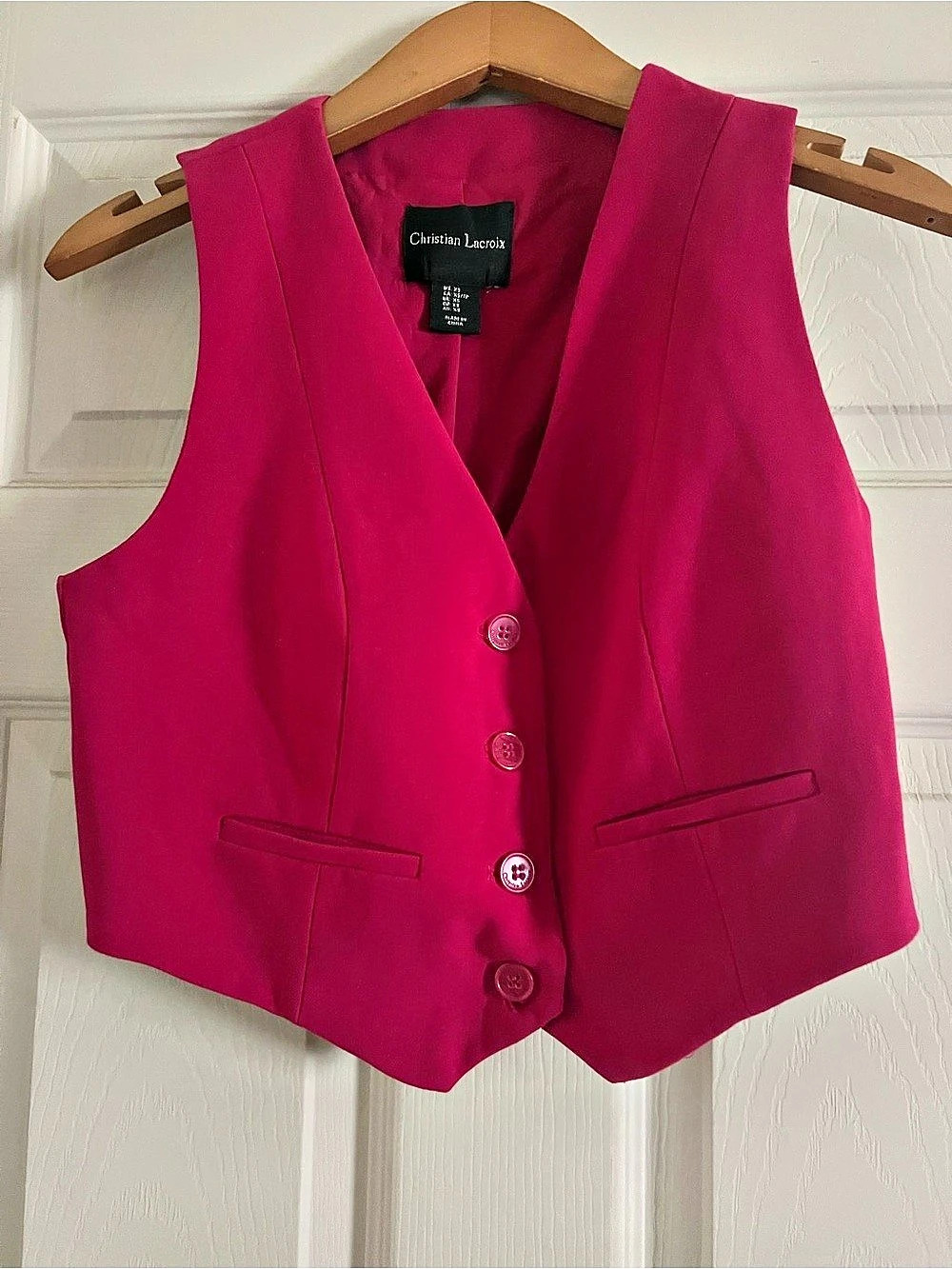 Christian Lacroix 35Button Front Vest Like New